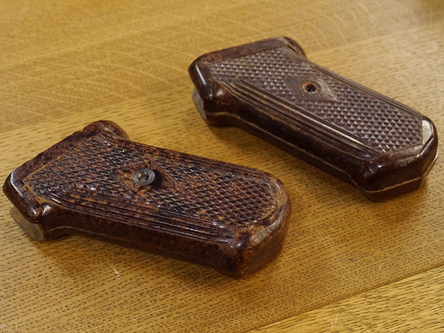 【希少】旧ソ連 AK ベークライト　グリップ　実物 実物] 実銃用AK ベークライトグリップ (未使用)｜エアガン.jp