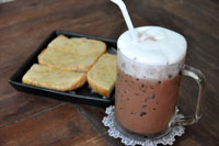 Belgium cocoa & toast w/ condensed milk