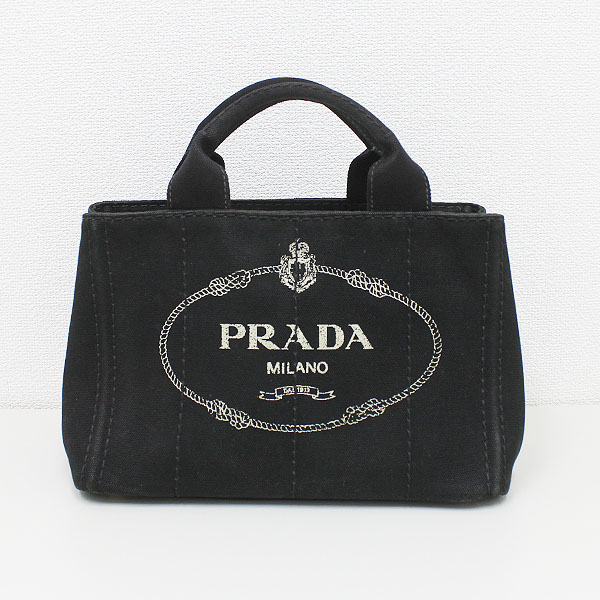 質屋 PRADA(プラダ) カナパ トートバッグ ミニ ブラック 黒 キャンバス BN2439【中古】【ブランドバッグ】 | 30代 女性用