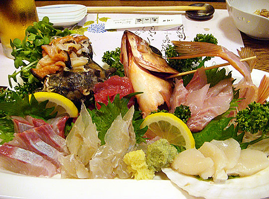 旬の刺身盛り合わせ