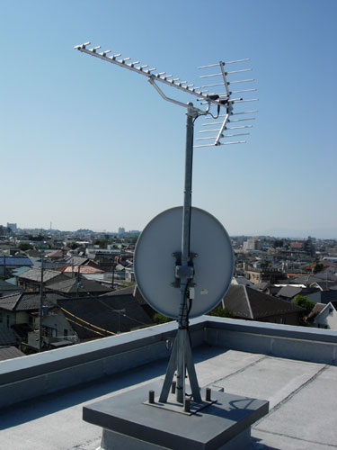 世田谷区 マンションG 地デジ共聴アンテナ工事