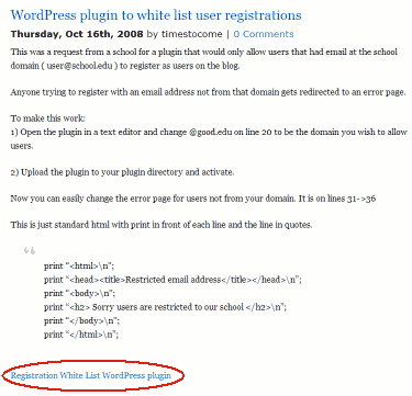 wordpress plugin(registration_white_list.php)