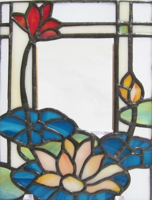 ステンドグラス パネル モザイクアート 雪景色 受注制作】ガラス