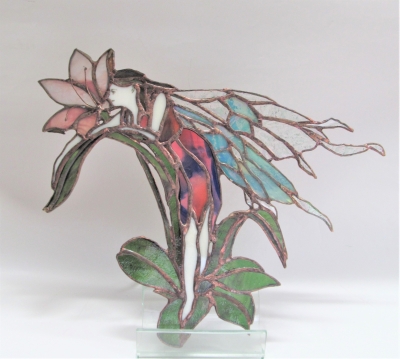 シシリー・メアリー・バーカー 蜻蛉に乗る妖精 ヴィンテージ ステンド