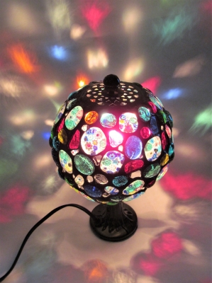 ミルフィオリナギットのランプ Sさん ステンドグラス教室生徒さん作品