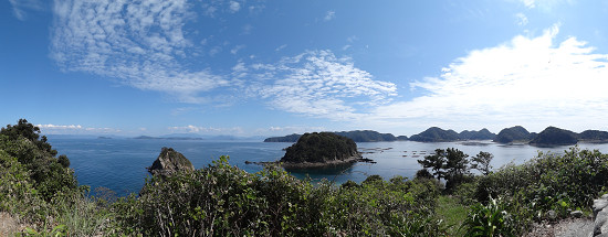 沖の島からパノラマ風景
