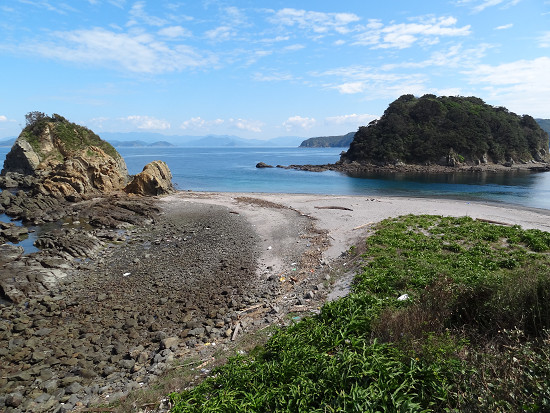 沖の島 浜