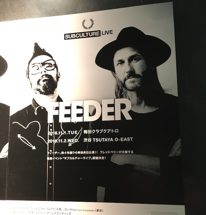FRED PERRY Presents SubcultureLiveで来日したFEEDER