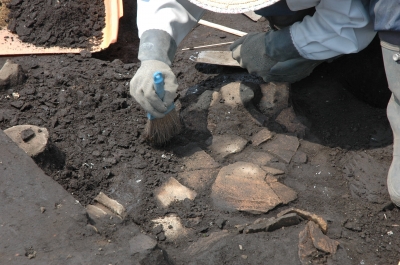 縄文土器の発掘