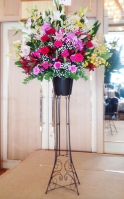 お祝い スタンド花 開店祝い いわき市 小名浜の花屋 花国湘南台店