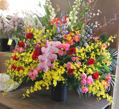 開店祝い スタンド花 いわき市 小名浜の花屋 花国湘南台店