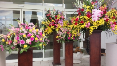 お祝い スタンド花 開店祝いいわき市 小名浜の花屋 花国湘南台店