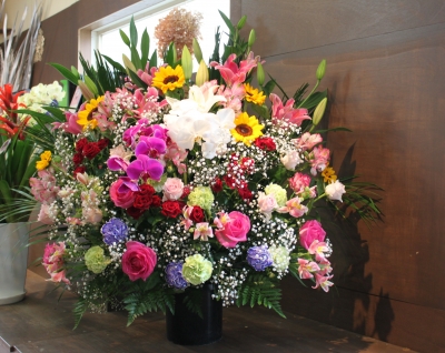 開店祝い スタンド お祝い花 いわき市小名浜の花屋 花国湘南台店