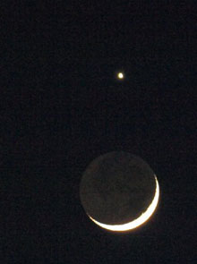 金星と月