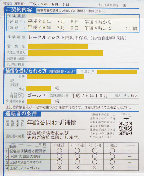 東京海上日動の保険見積もり