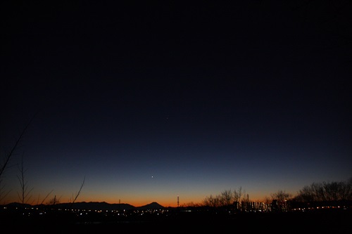 大晦日、夕暮れ
