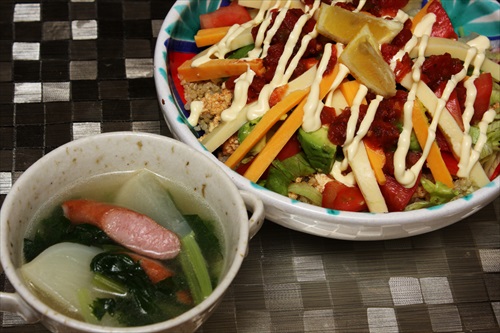 キヌアとお豆腐のタコライス