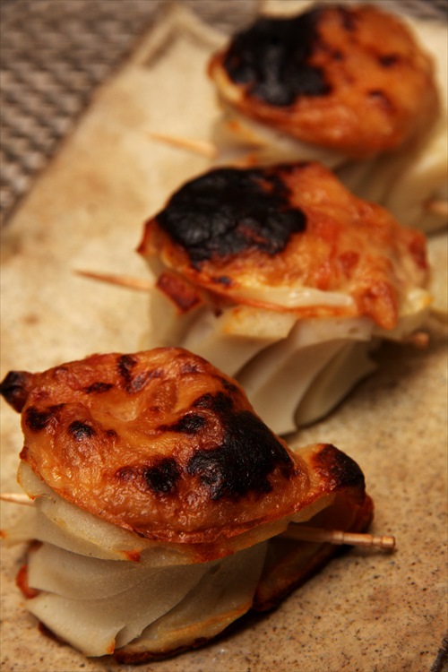ちくわのチーズ梅マヨ焼き