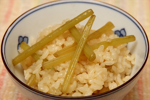 蕗の炊き込みご飯