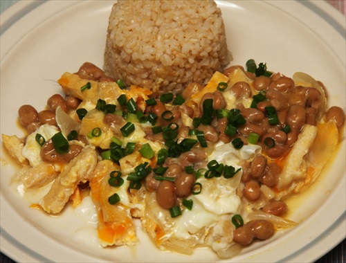 納豆の玉子とじ