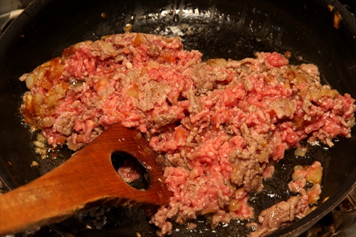 挽肉のオムレツ