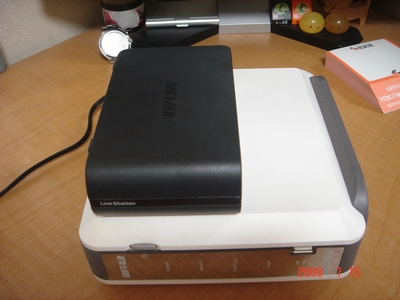 linkstation mini LS-WS500GL/R1 重ねてみた