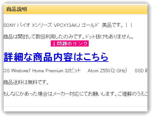 VAIO X オークション3