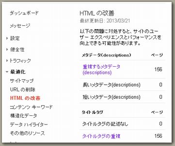 canonical対応前 ウェブマスターツール