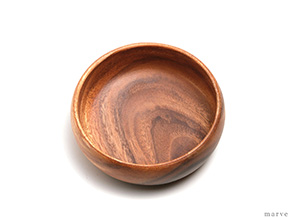木の器 アカシア ラウンドディープトレイ L 14.5cm
