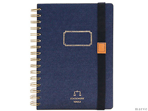 デニムカバーA5ノート TOOLS DENIM NOTEBOOKS A5 NAVY