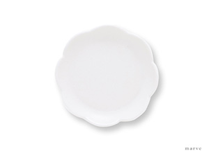 藤村佳澄 白磁花形豆皿
