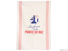 キッチンタオル トーション POINTE DU RAZ ルージュ
