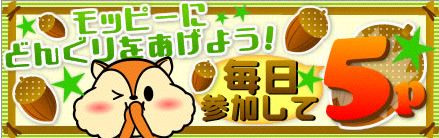 モッピーにどんぐり