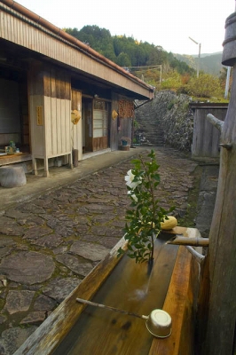 世界遺産果無縁側の湧き水