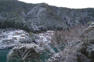 雪の十津川温泉