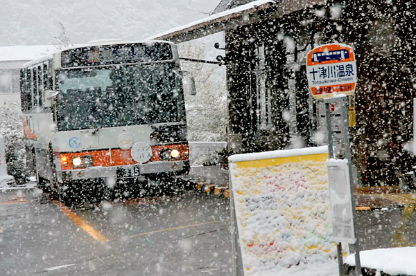 日本一長い路線バス冬