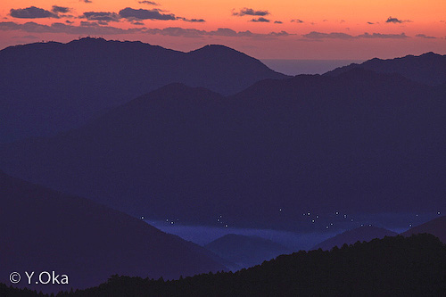 玉置山の夜明け