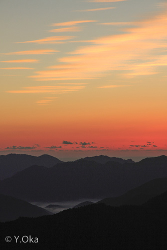玉置山の夜明け