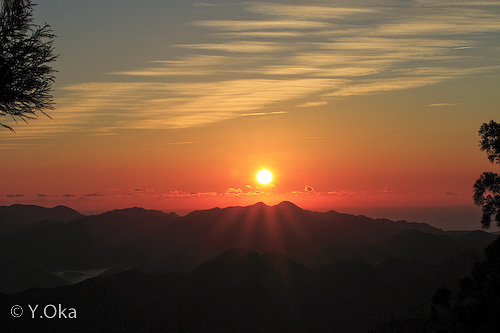玉置山の夜明け