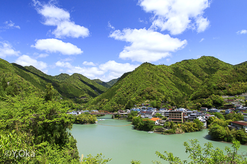 新緑の十津川温泉
