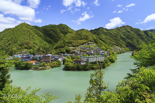 新緑の十津川温泉