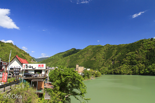 新緑の十津川温泉
