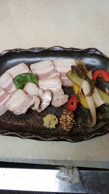 出来上がりベーコン