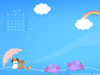 6月の壁紙配布はじめました イラストレーターとまこのひとりごと