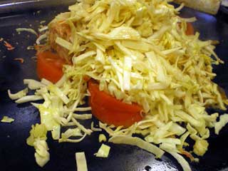 ツナトマトもんじゃ