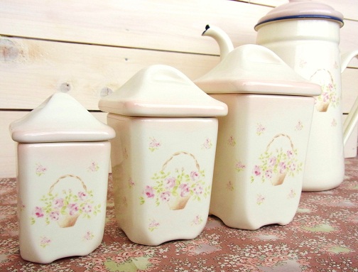 メール便不可】 レア✩.*˚イマン ローズバスケット キャニスター 収納