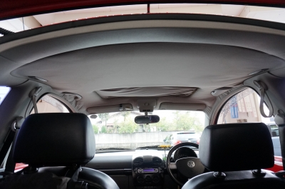 ニュービートル　中古　張替え前提　天井　ルーフライニング 自動車の天井生地張替えもお任せ！福岡市の自動車内装リペア専門店