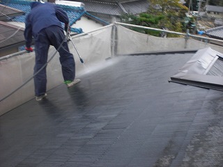 洗浄 作業中