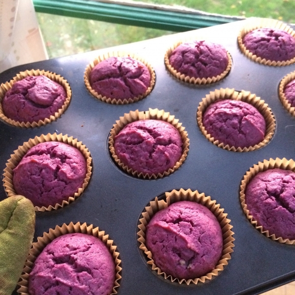 紫芋カップケーキ レシピ付き Purple Yam Cup Cakes ポートランドで暮らすガラス作家のぼちぼちブログ