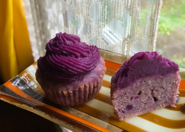 紫芋カップケーキ レシピ付き Purple Yam Cup Cakes ポートランドで暮らすガラス作家のぼちぼちブログ
